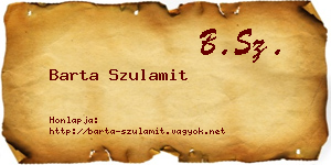 Barta Szulamit névjegykártya