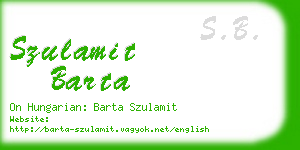 szulamit barta business card